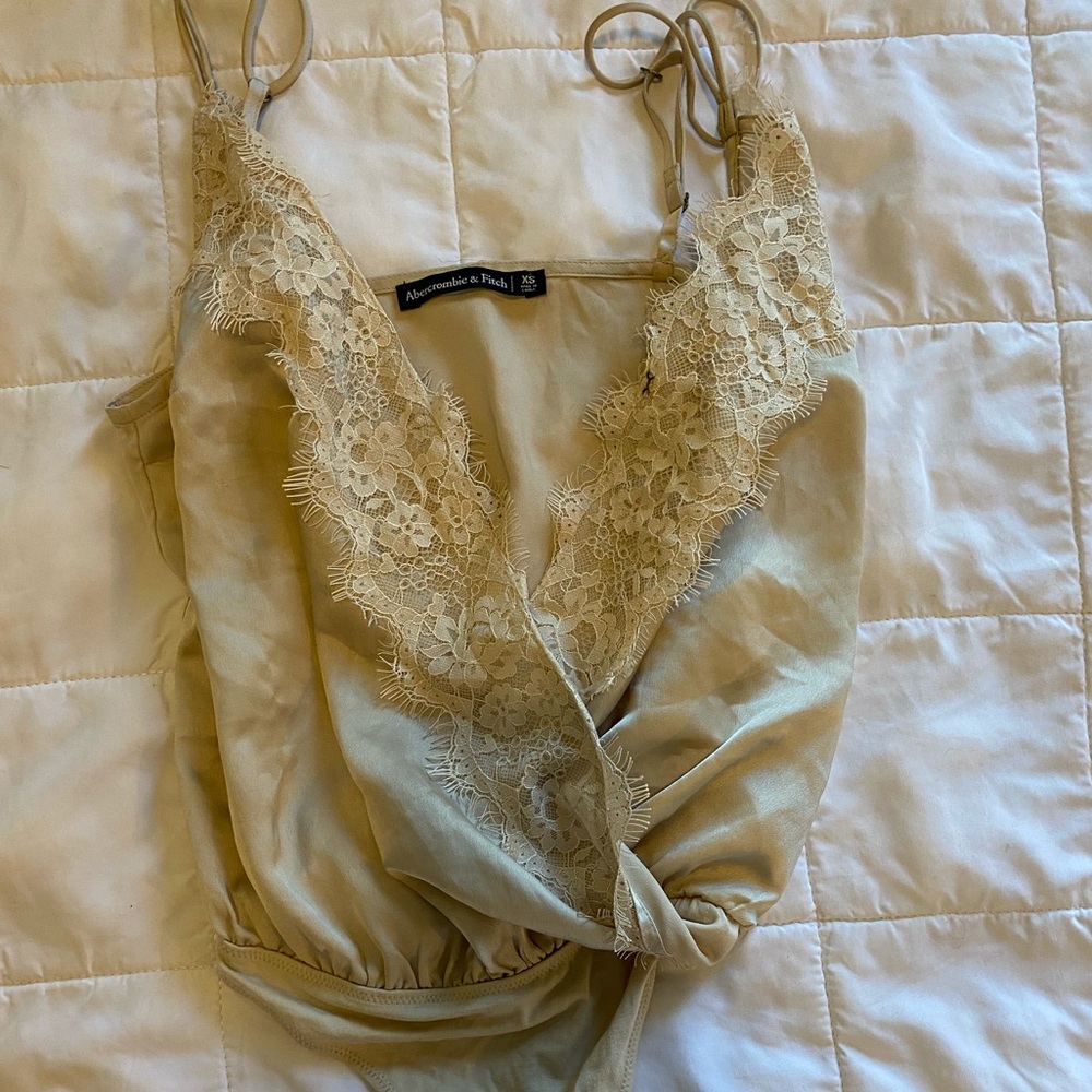 Abercombie & Fitch Beige Bodysuit